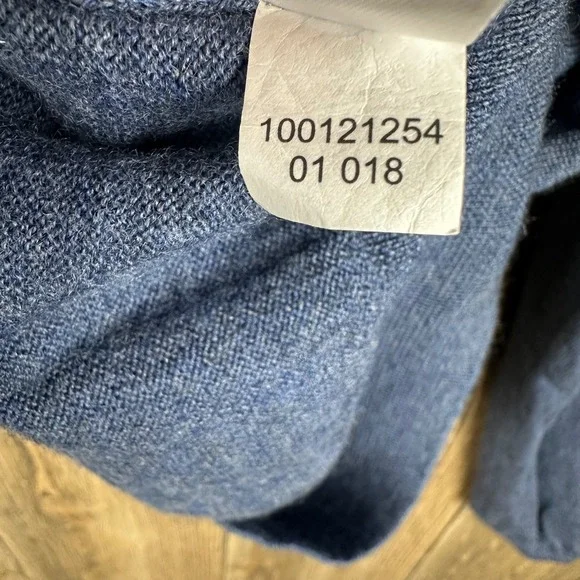 Brooks Brothers Extra Fine Merino Wool V-Neck Sweater Blue Mens Size Large - Picture 6 of 7